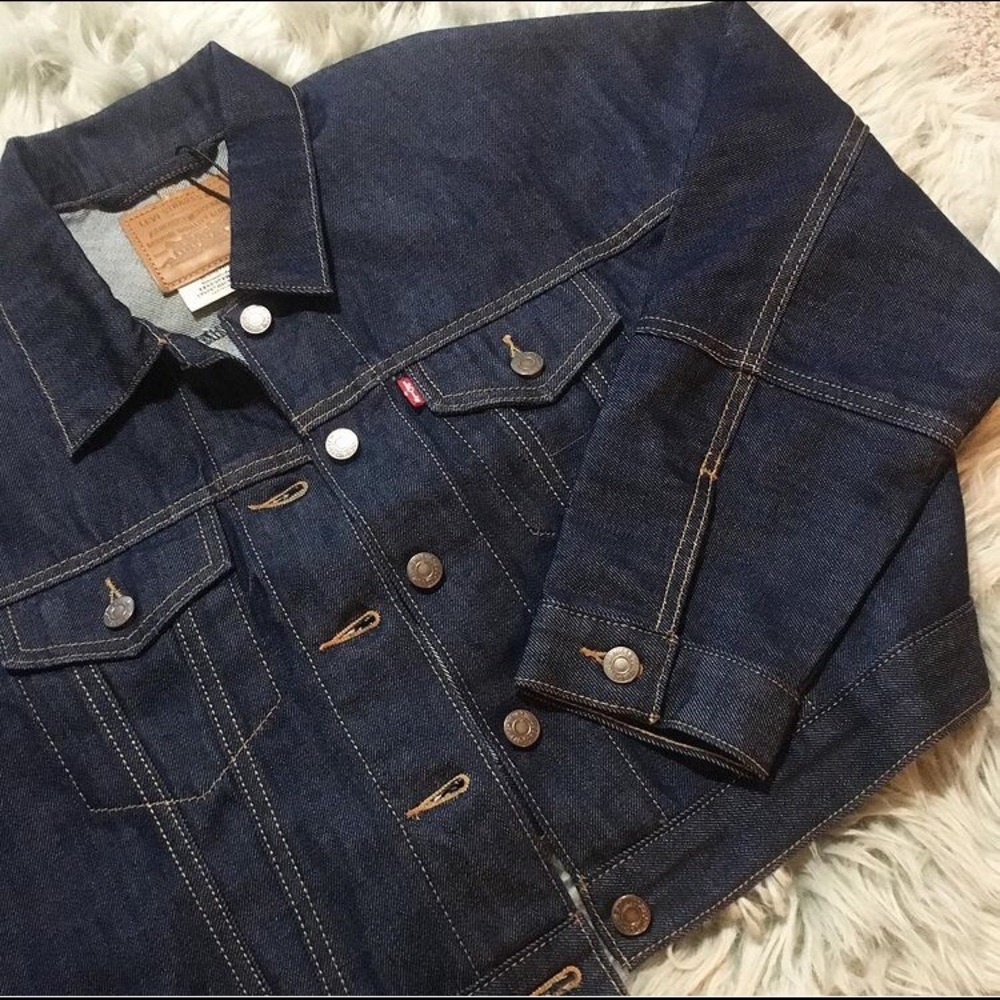 LEVI balloon cropped jean jacket